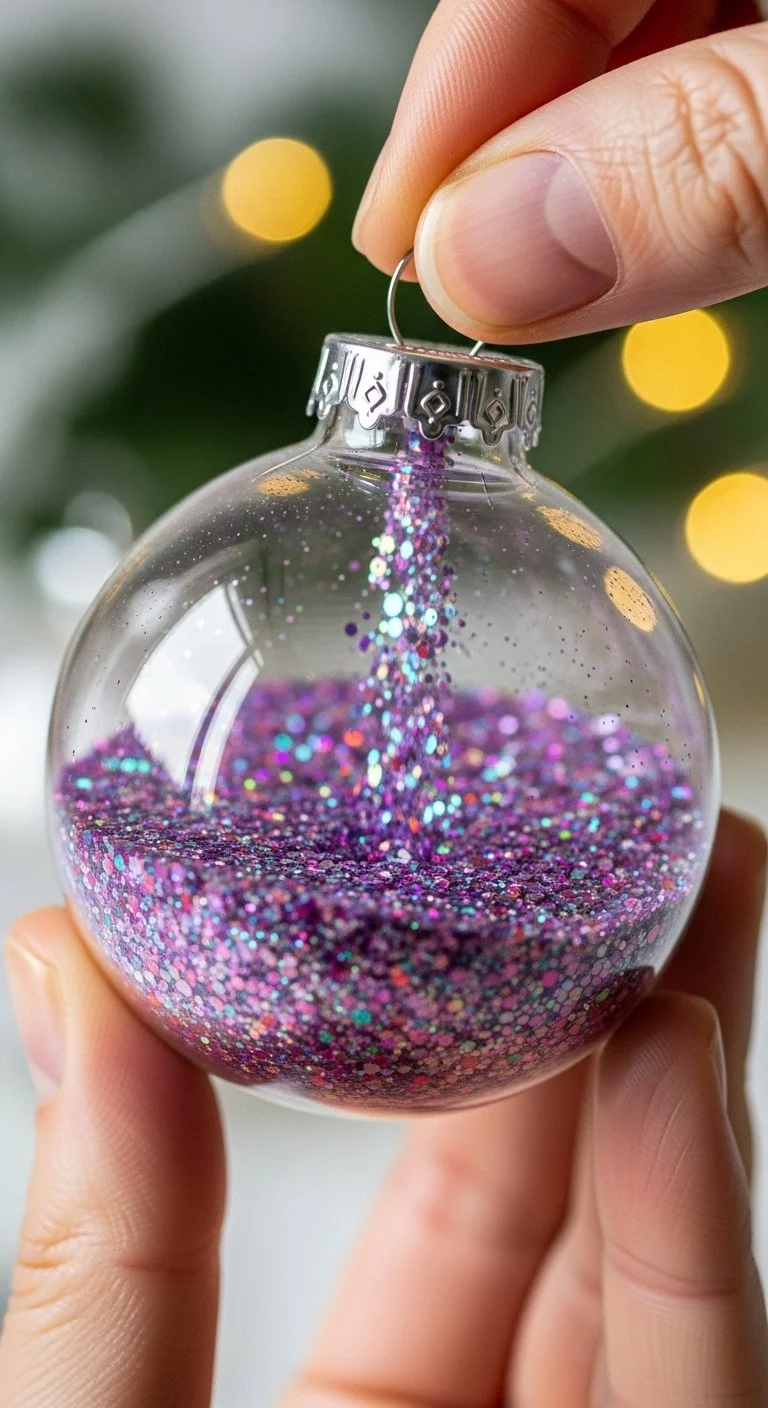 Colorful Galaxy Glitter Ornaments for festive decoration and cosmic vibes.