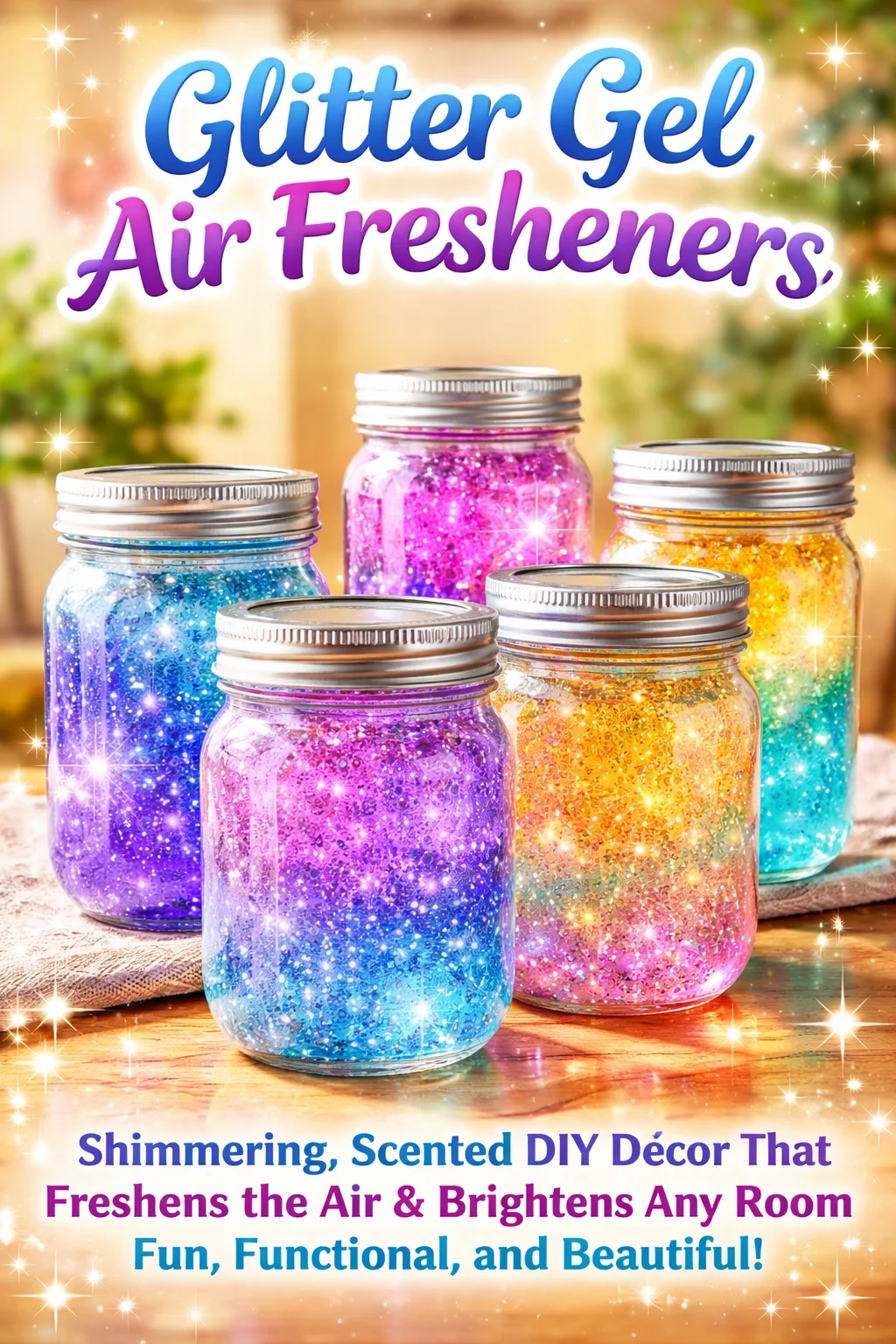 Glitter Gel Air Fresheners for vibrant and long-lasting scent