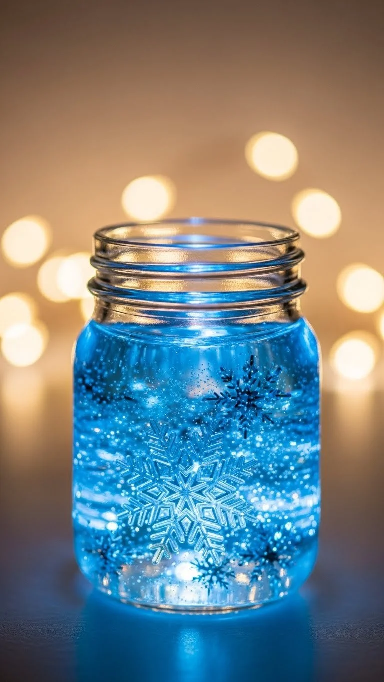 Glitter Snow Jar for crafts and holiday decorations