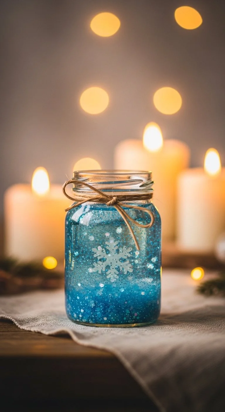 Glitter Snow Jar for decorative winter scenes and crafts.