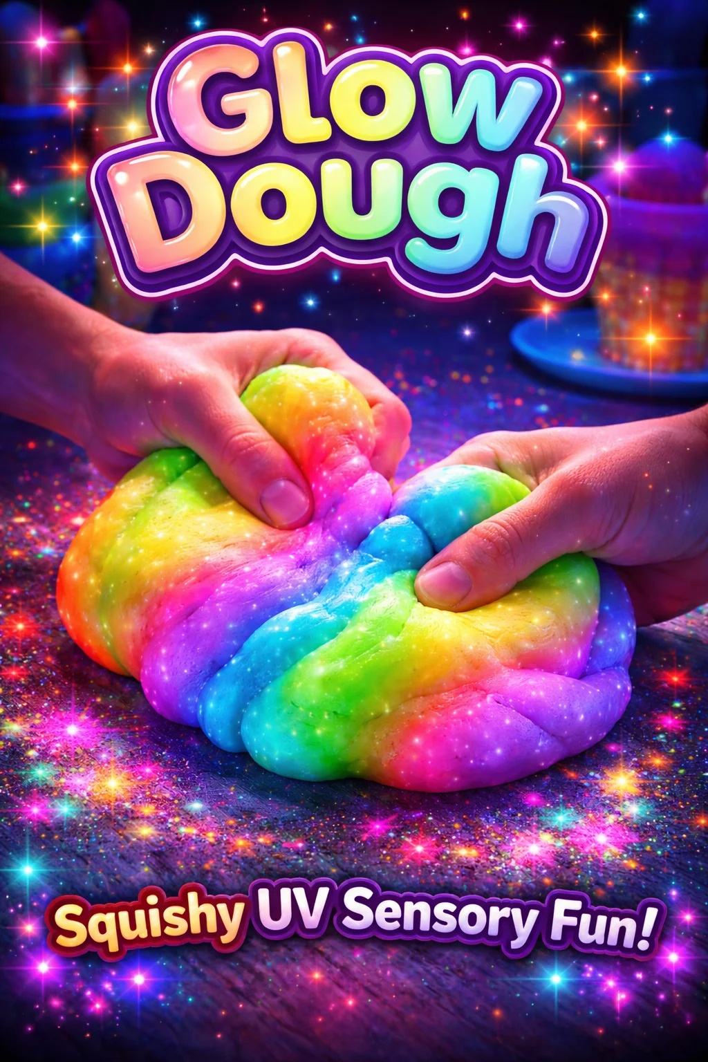 Colorful Glow Dough for creative fun and playtime activities.