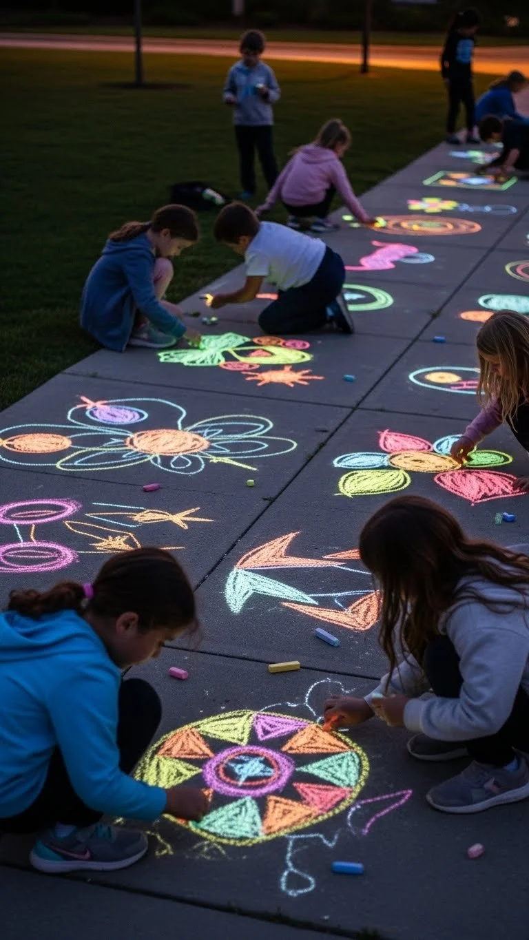 Colorful Glow-in-the-Dark Chalk for creative projects and nighttime fun.