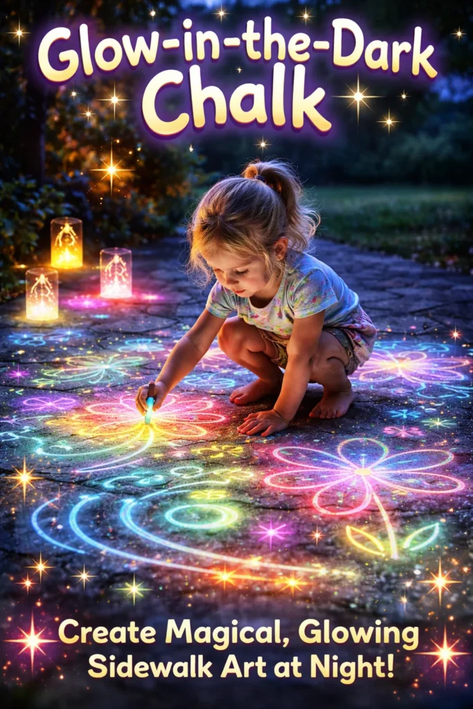 Colorful Glow-in-the-Dark Chalk for creative art projects and fun nighttime activities.