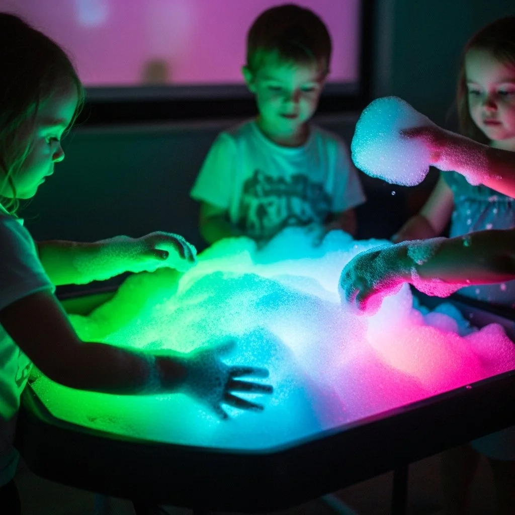 Glow-in-the-dark foam pile for crafts and decorations