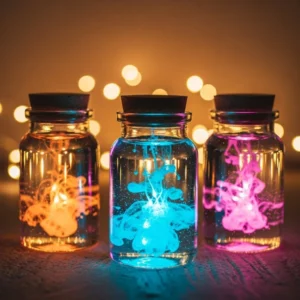 Glow stick sensory jars for calming and sensory play