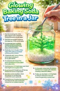 Glowing Baking Soda Tree in a Jar
