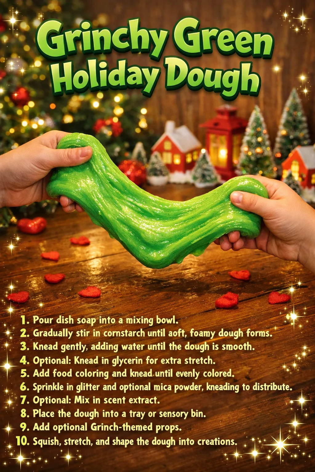 Grinchy Green Holiday Dough for festive fun and creativity