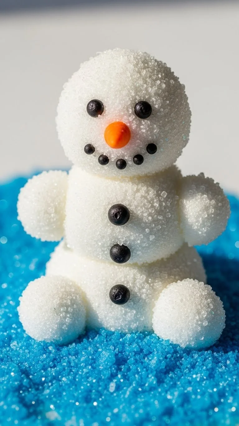 Beautifully crafted Crystal Snowman growing kit for winter decor