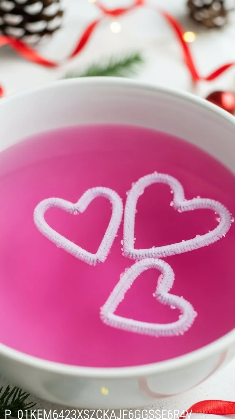 Beautiful heart-shaped crystals growing in a natural setting.