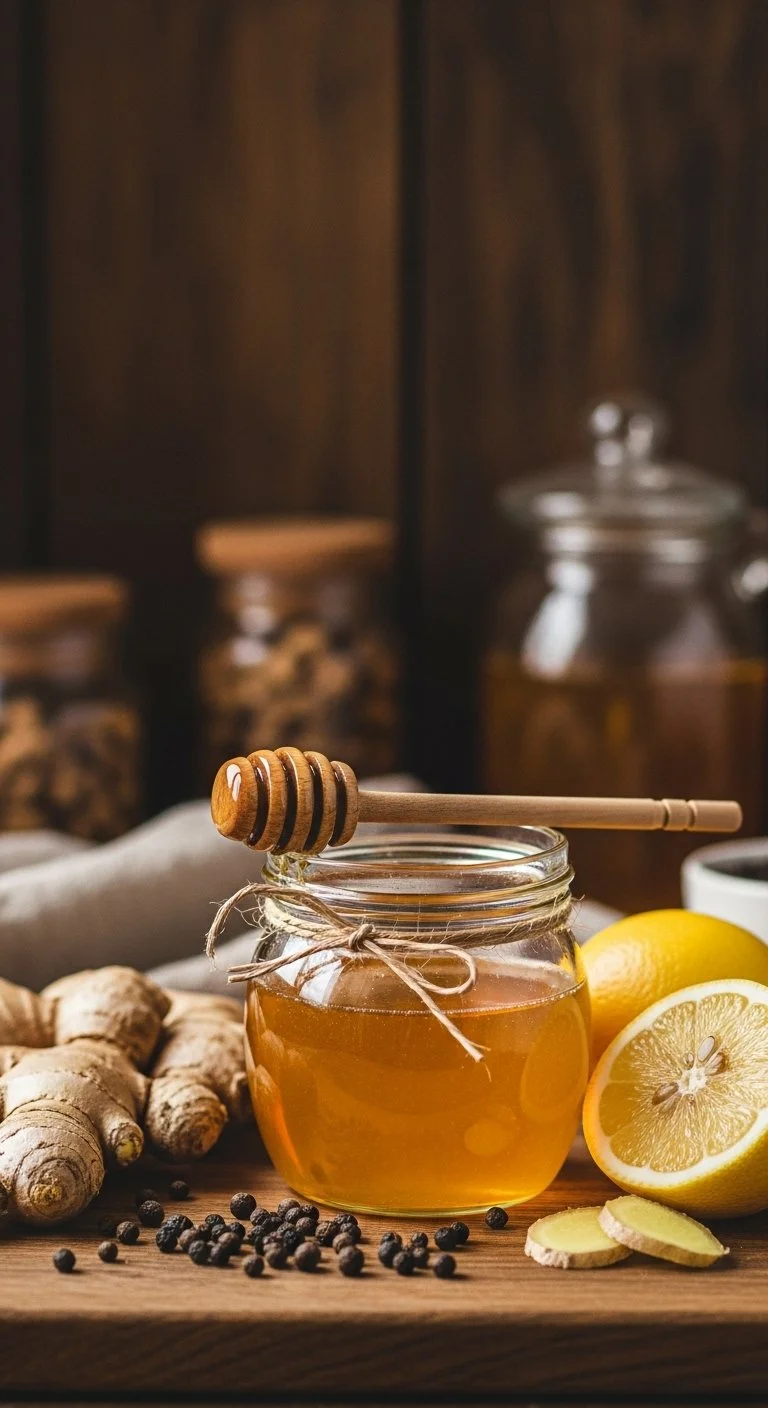 Homemade cough drops with honey, ginger, and turmeric for soothing relief
