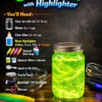 Homemade Glow Jar with Highlighter