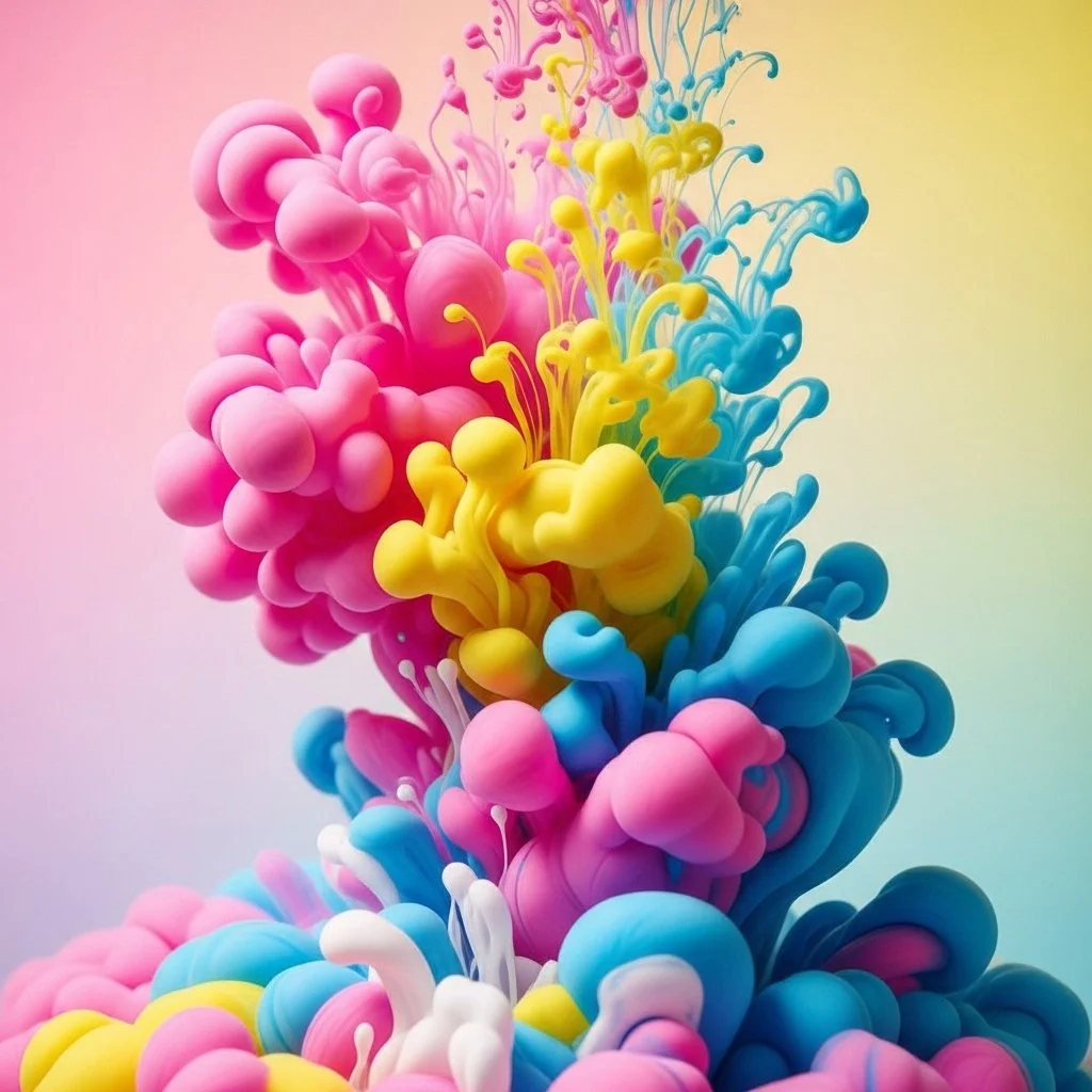 Homemade puffy paint in bright colors for creative projects and kids' crafts.