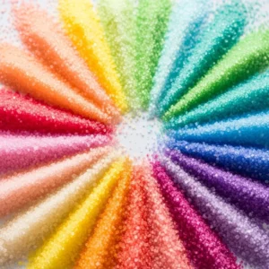 A vibrant display of colors blending in a magical art creation.