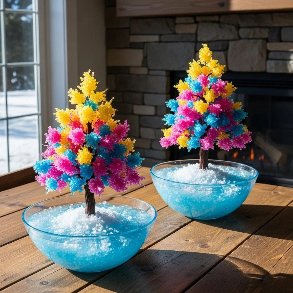 Colorful rainbow crystal snowflakes hanging decor for vibrant home accents