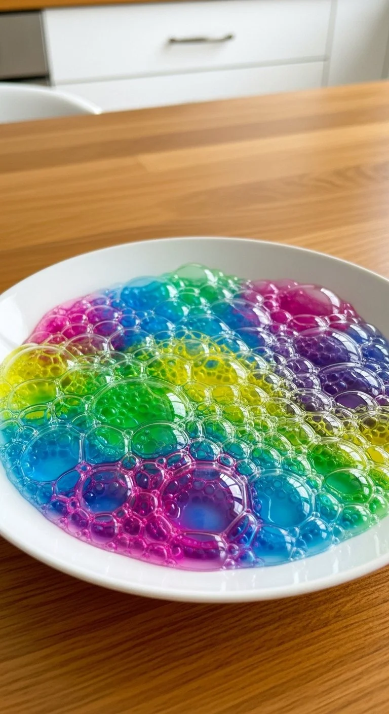 Rainbow Sugar Explosion dessert with colorful sugary layers and sprinkles.