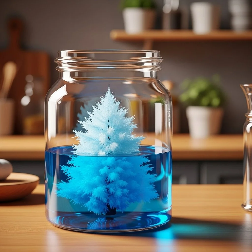 DIY snowstorm in a jar project for winter fun