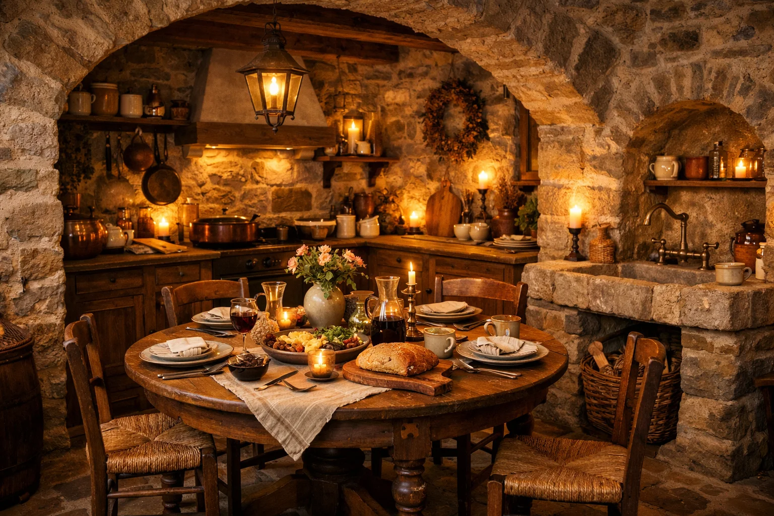 Soaring Ceilings and Intimate Zones Define French Elegance