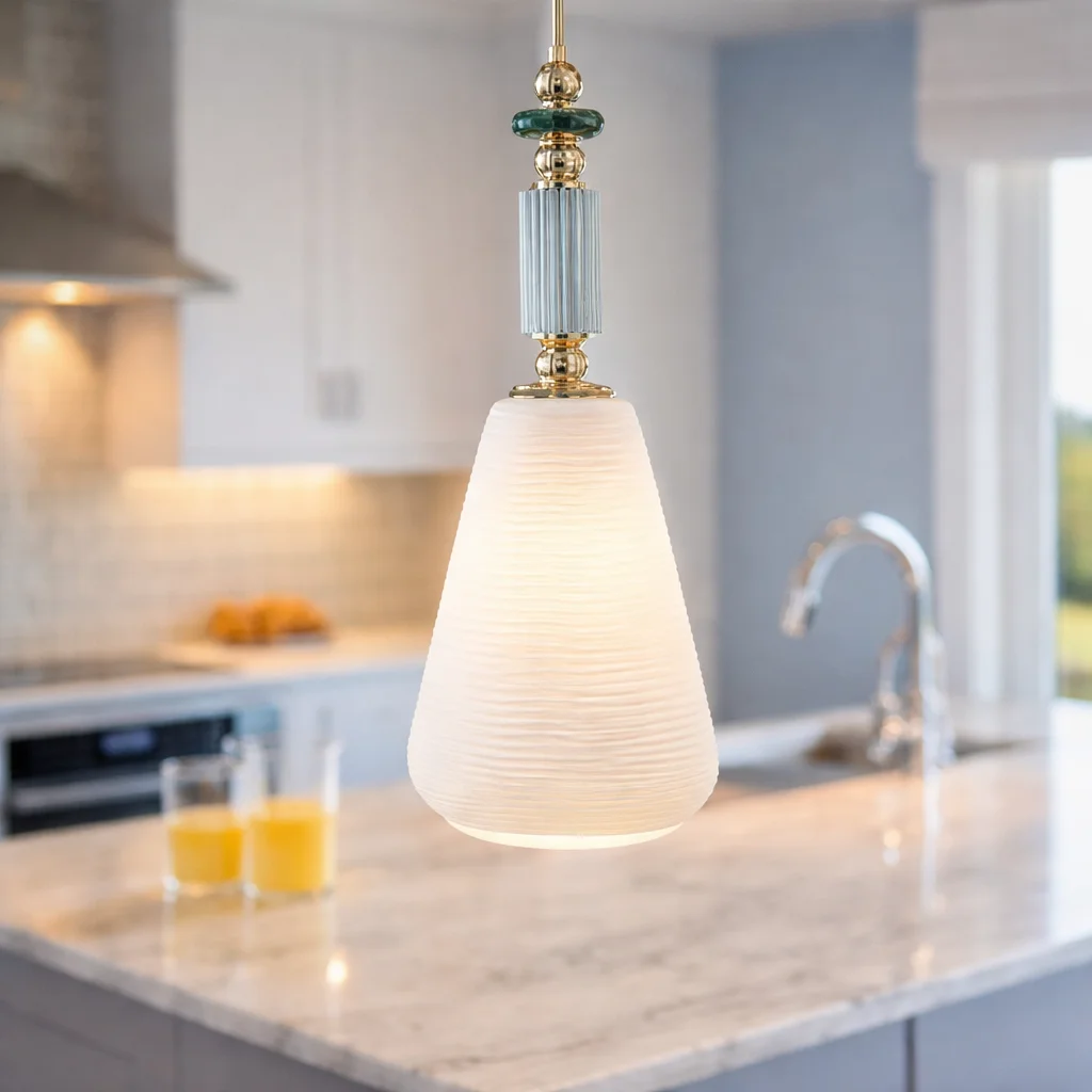 Elegant Glass Pendant Light Kitchen Island Lighting Fixture for modern decor.