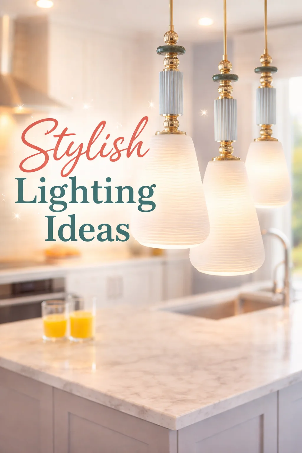 Stylish Glass Pendant Light Kitchen Island Lighting Fixture Ideas