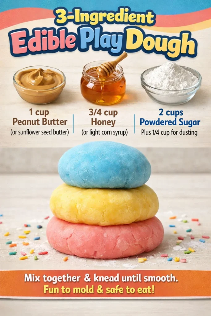 3-Ingredient edible play dough recipe for fun and safe playtime