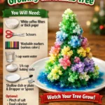 Baking Soda Growing Christmas Tree