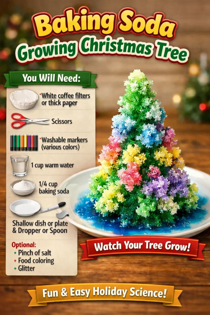 DIY baking soda Christmas tree decoration for festive holiday decor