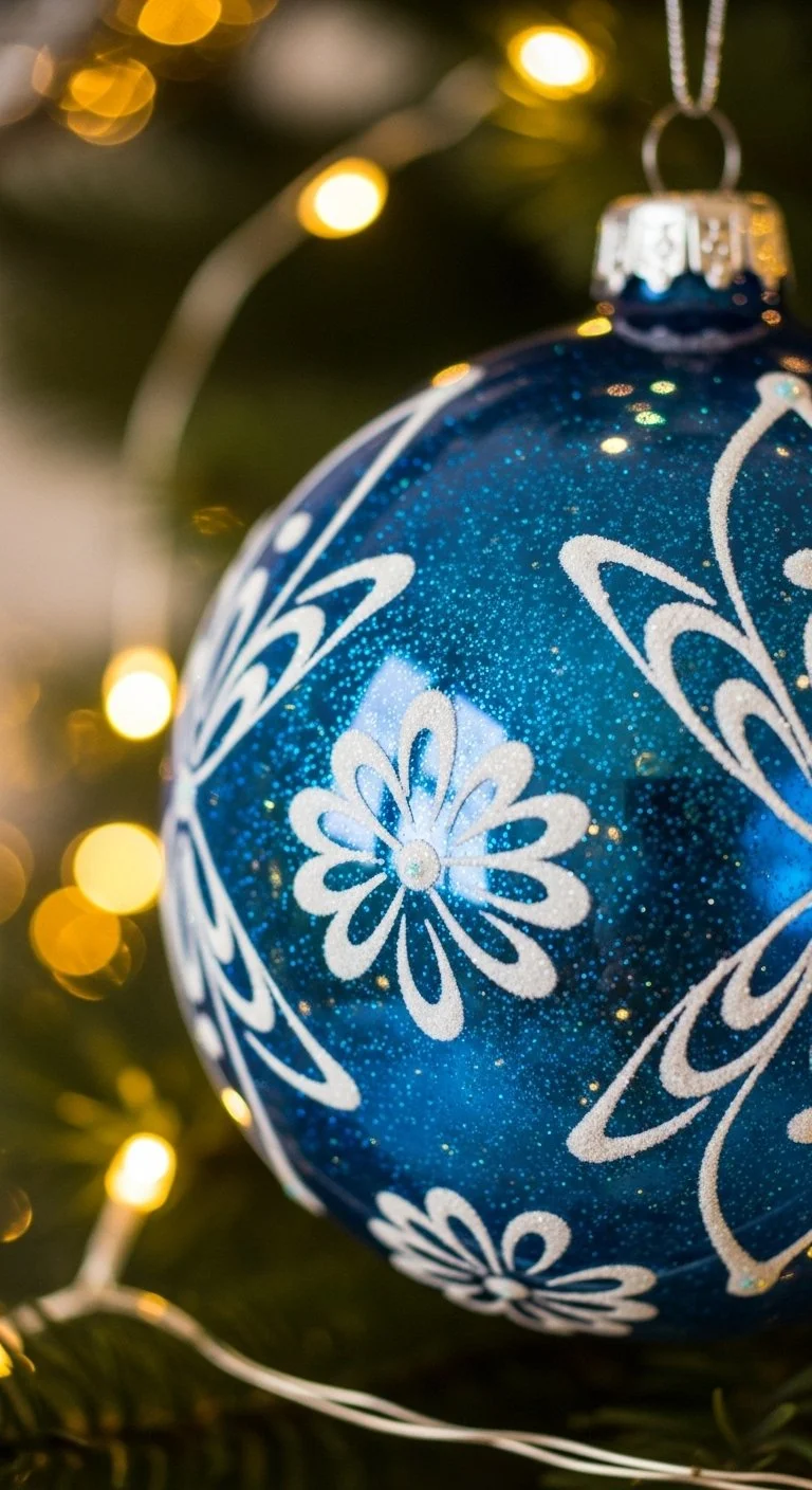 Baking soda ornaments hanging on a Christmas tree for holiday decoration.