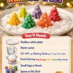 Baking Soda Rainbow Trees