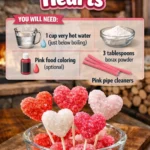 Borax Crystal Hearts