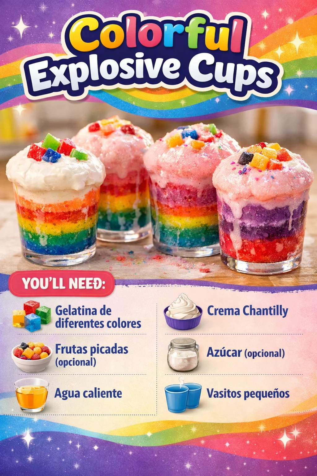 Colorful explosive cups for vibrant party entertainment