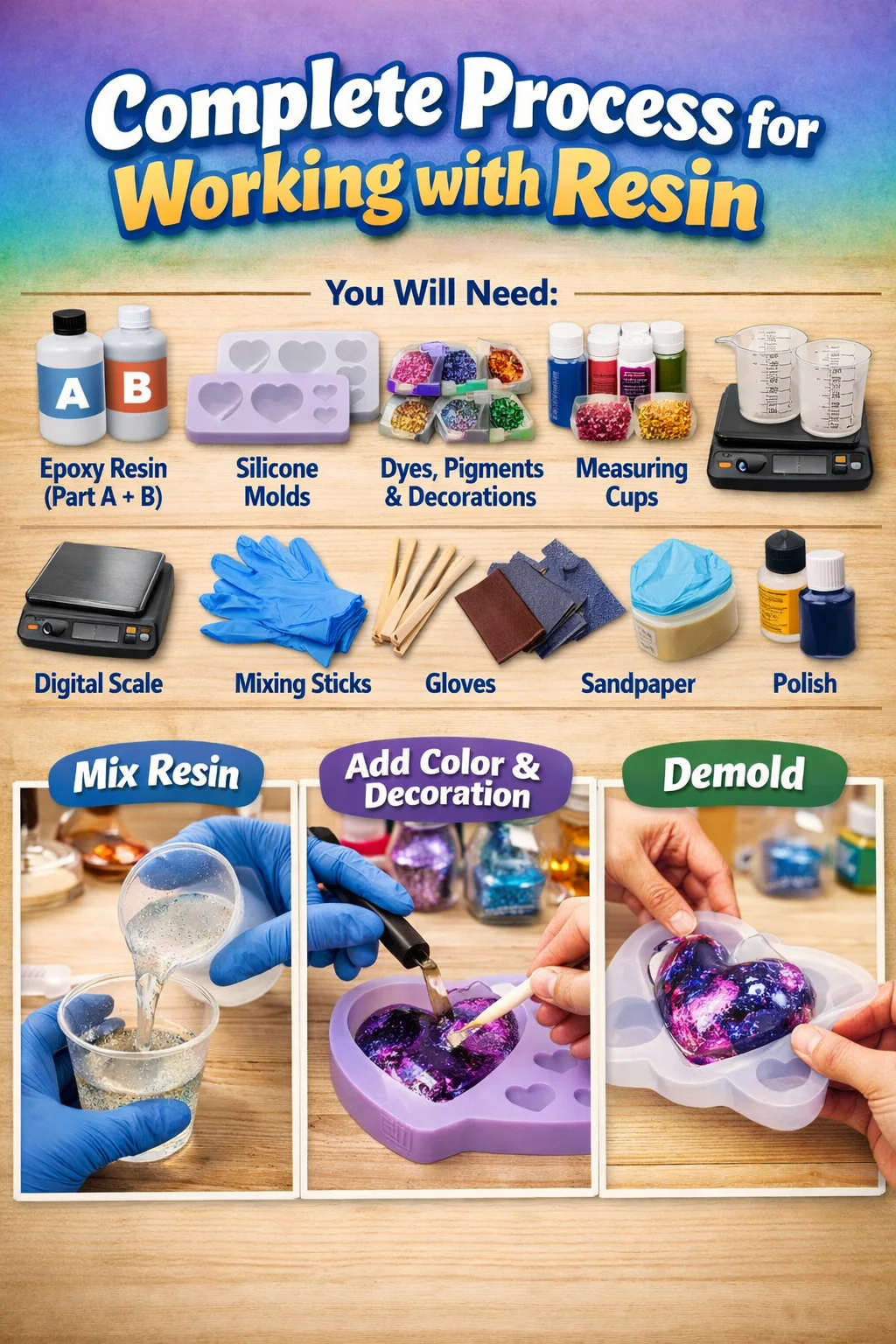 Step-by-step guide on working with resin for stunning DIY projects