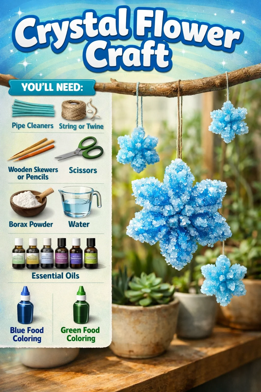 Beautiful crystal flower craft demonstrating elegant floral design techniques.