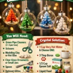 Crystal Growing Mini Tree Ornaments
