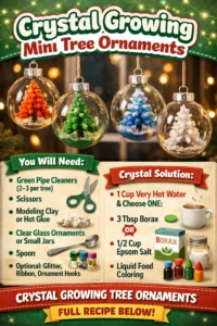 Crystal Growing Mini Tree Ornaments