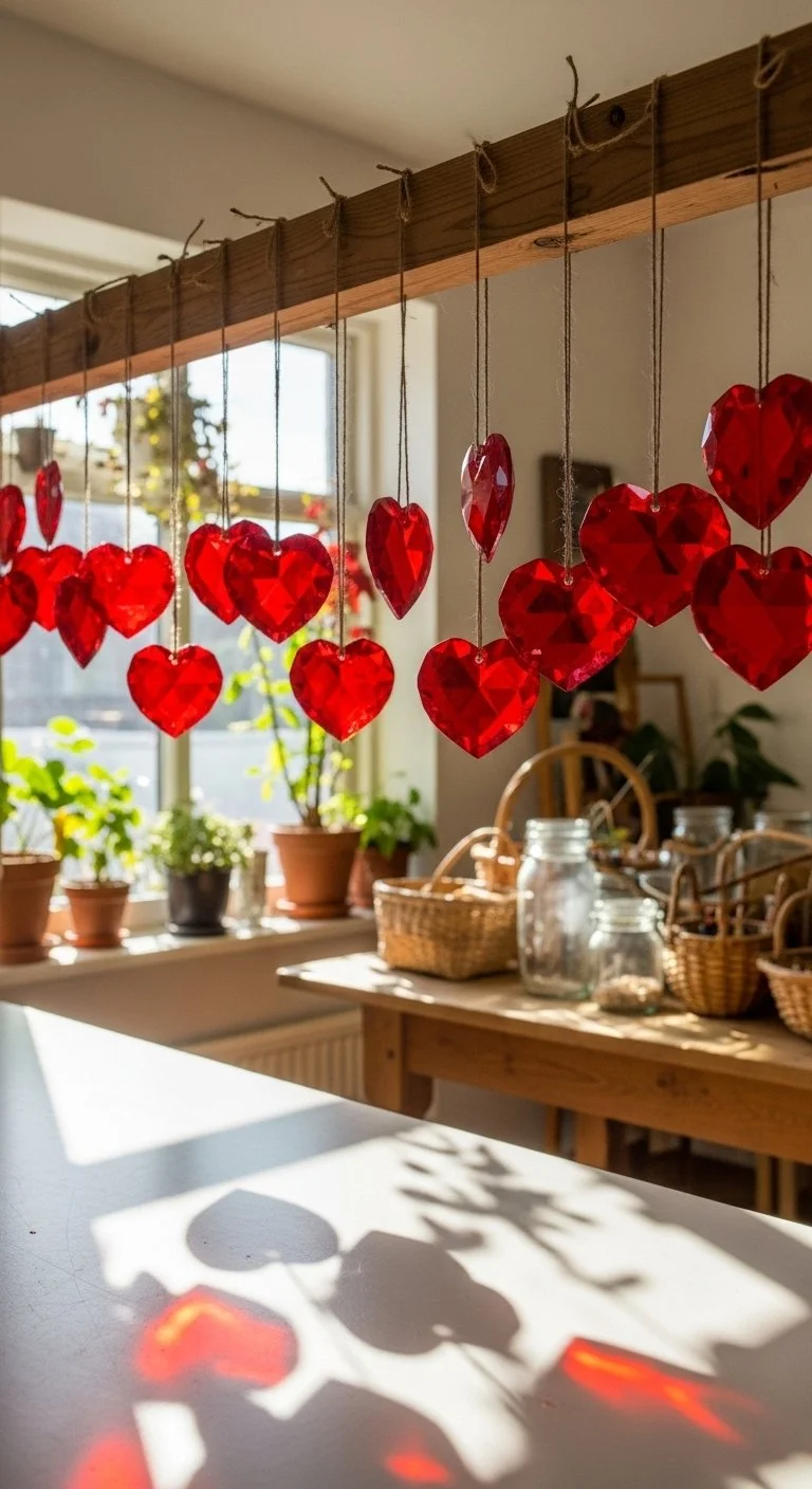 Handcrafted crystal heart for crafting and decor