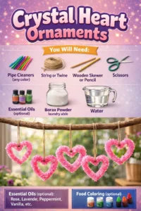 Crystal Heart Ornaments