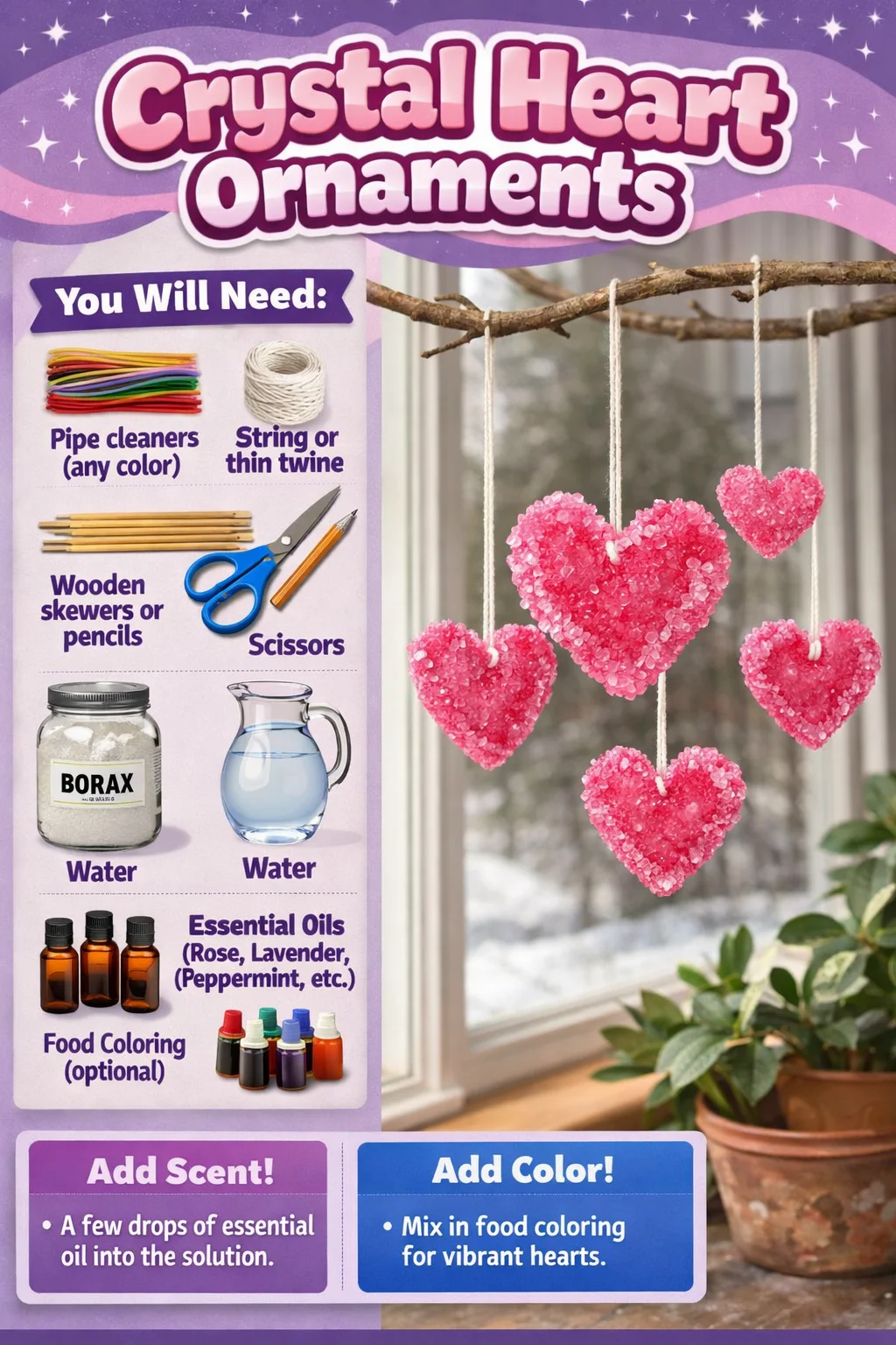 Beautiful crystal heart ornaments for home decor and gifts.