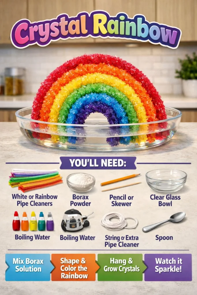 A stunning Crystal Rainbow refracting light into vibrant colors.