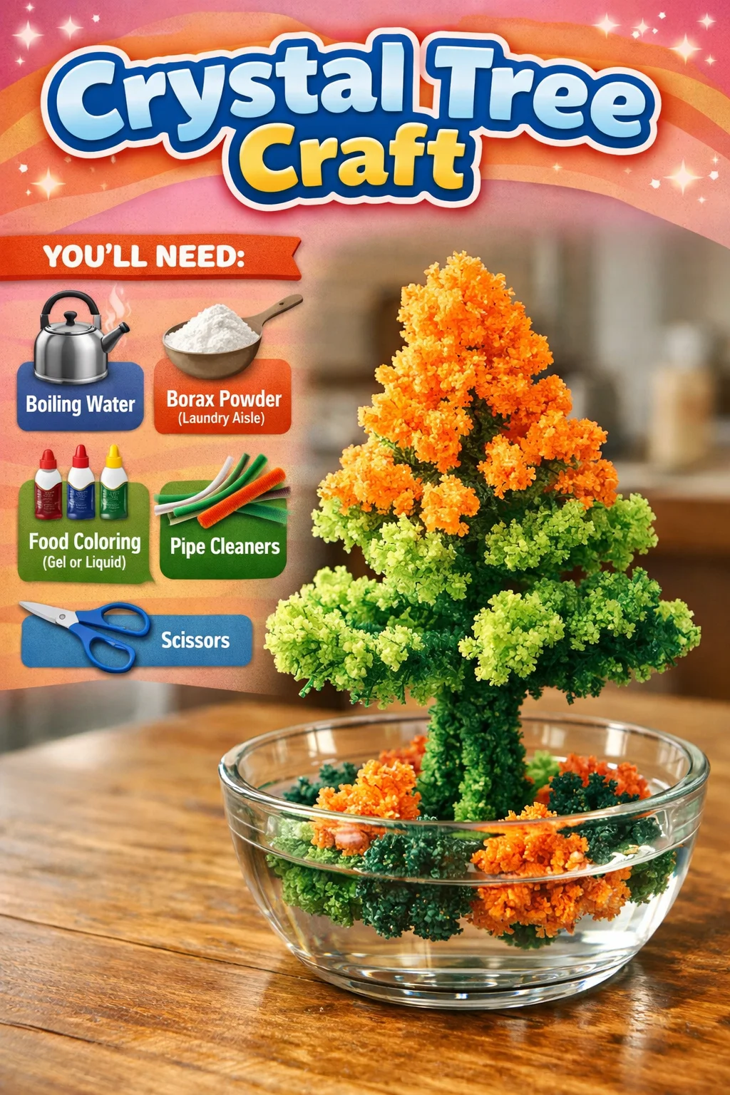 Handcrafted crystal tree for decorative and spiritual purposes