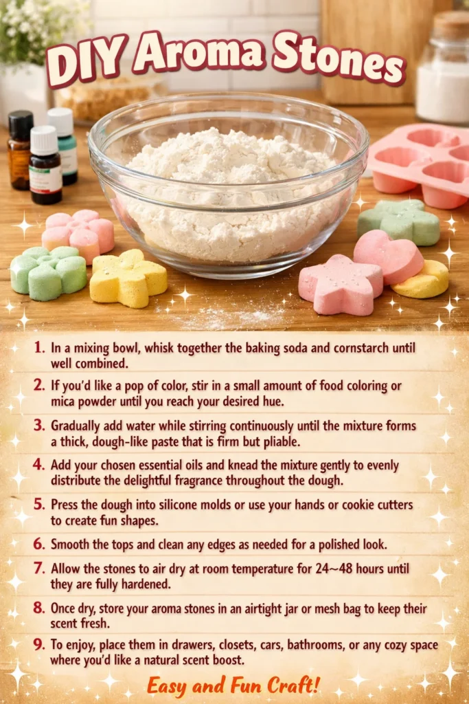 DIY aroma stones for home fragrance and relaxation