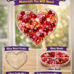 DIY Glass Bead Heart Suncatcher Materials You Will Need