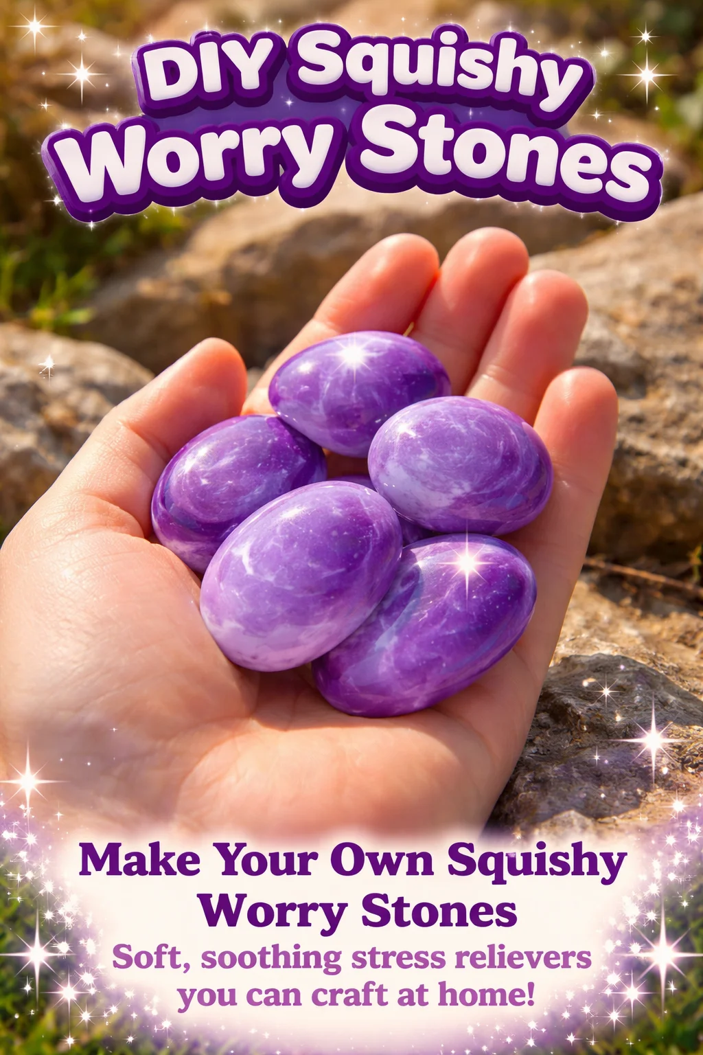 DIY squishy worry stones for stress relief and mindfulness activities