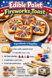Edible Paint Fireworks Toast