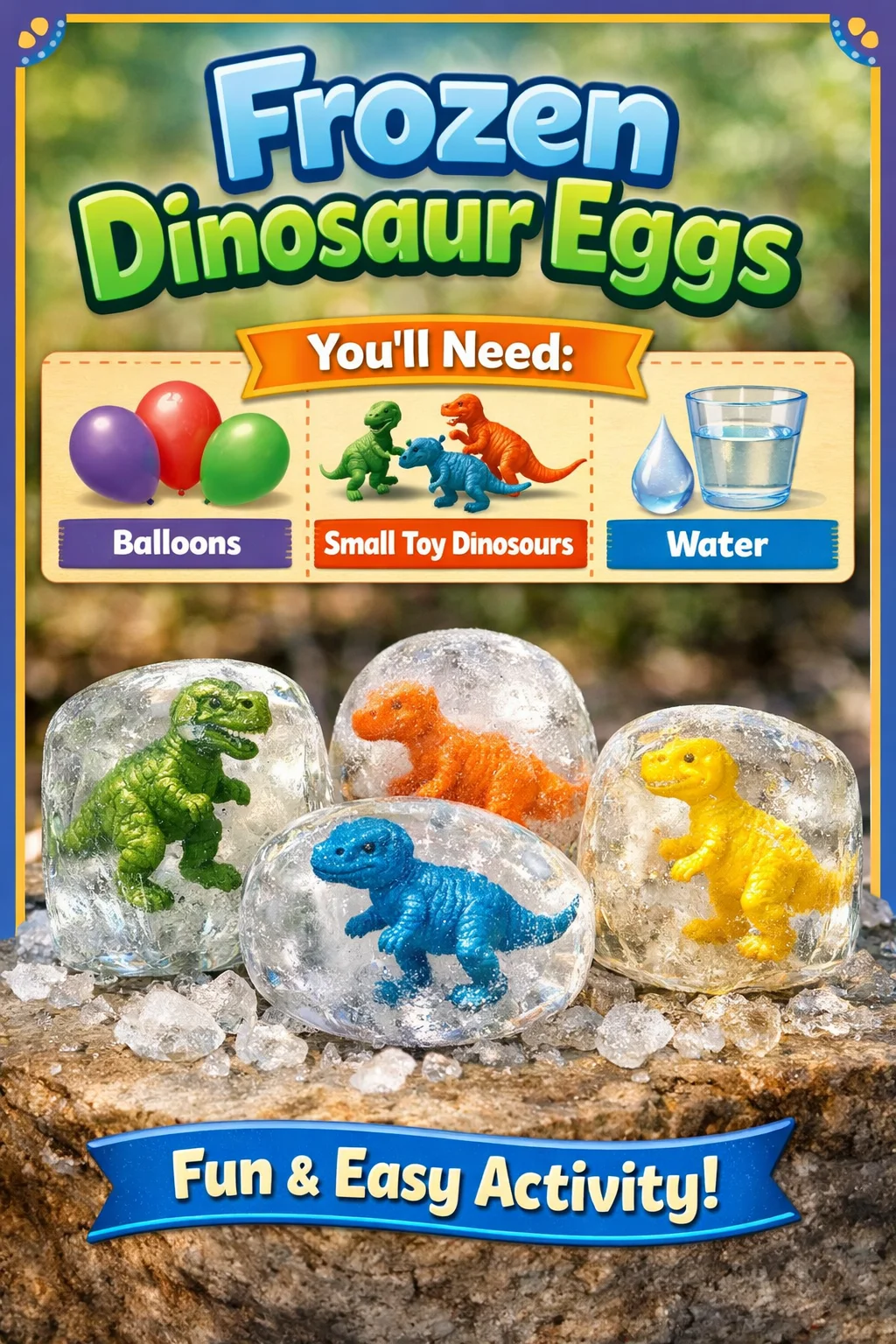 Image of frozen dinosaur eggs showcasing prehistoric fossils