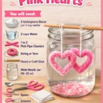 Growing Crystal Pink Hearts