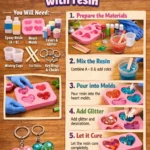 How to make heart keychains with resin