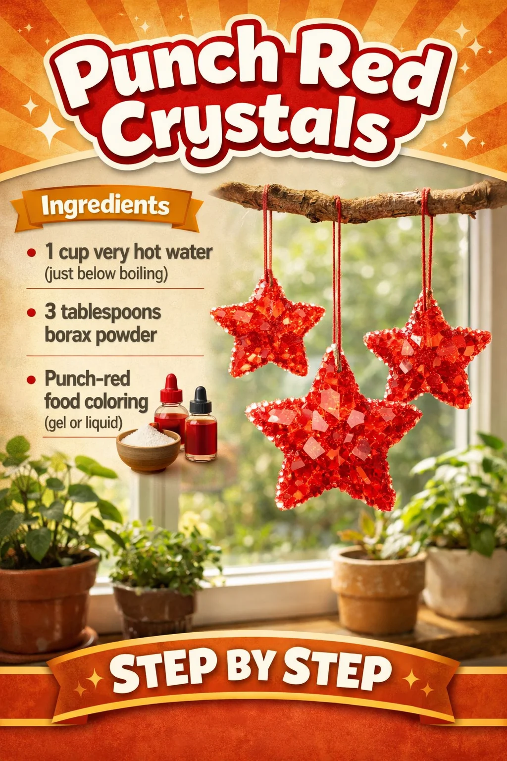 Punch Red Crystals showcasing vibrant colors and unique shapes