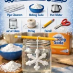 Snowy Baking Soda Pipe Cleaner Crystals