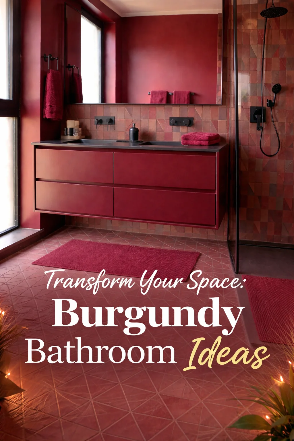 Transform Your Space: Burgundy Modern Bathroom Ideas You’ll Love