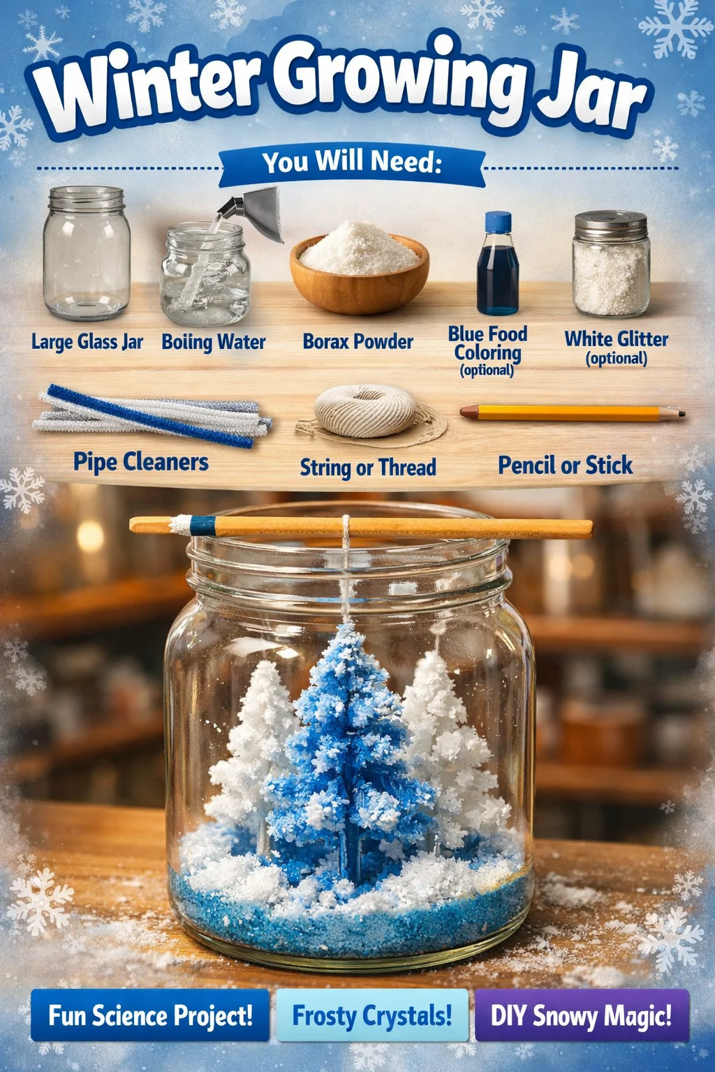 A Winter Growing Jar showcasing fresh greens grown indoors during winter.